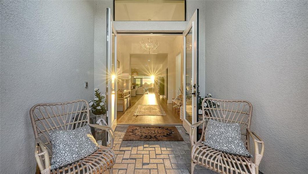 Exterior details and patio area of a home in , Sarasota (Image 26).