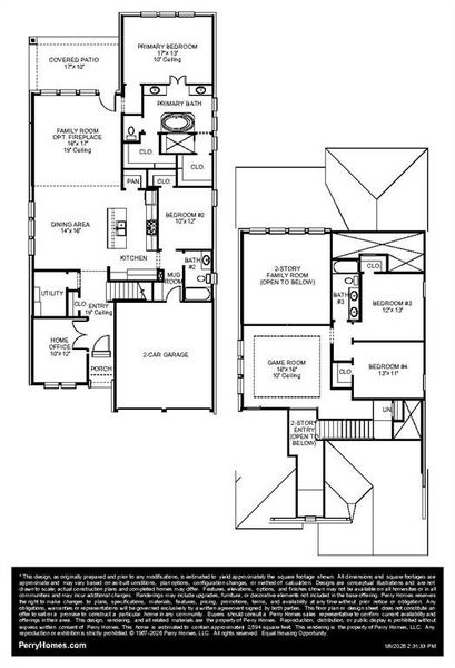 2D floor plan layout of this home in Trinity Falls, McKinney, TX (Image 3).
