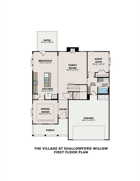 2D floor plan layout of this home in The Village at Shallowford, Kennesaw, GA (Image 144). 2D floor plan layout of this home in The Village at Shallowford, Kennesaw, GA (Image 144).