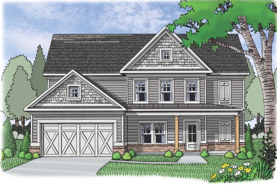 Representative rendering of the exterior for the (GA)The Hayden | Front Entry by Reliant Homes (Image 8).