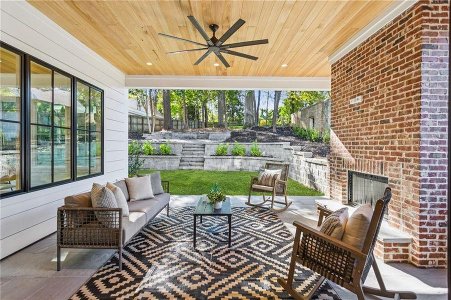 Exterior details and patio area of a home in , Atlanta (Image 2).
