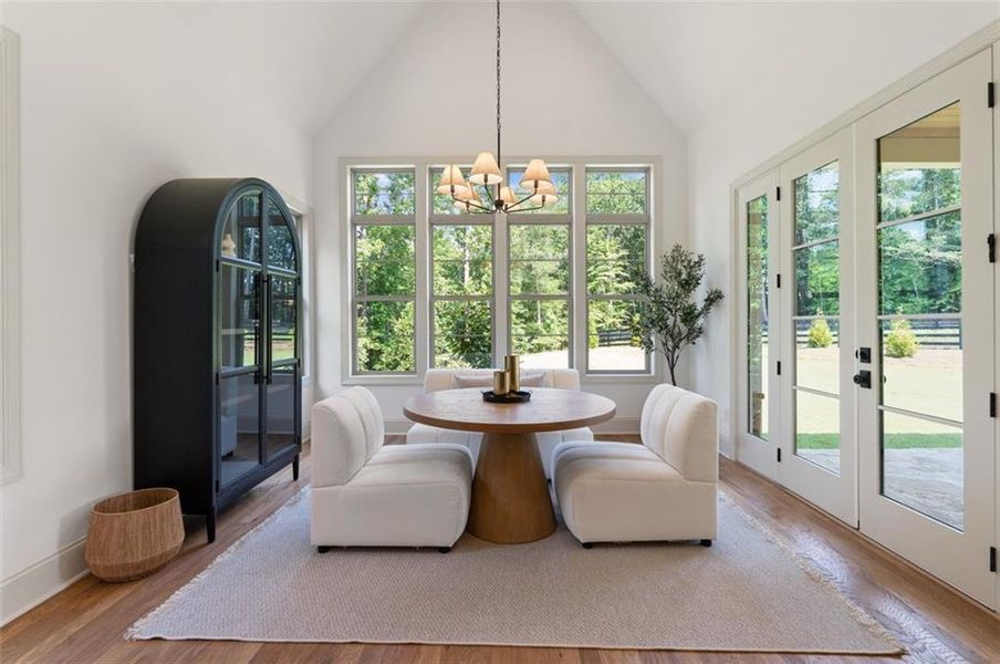 Furnished interior view inside a new home in , Alpharetta (Image 13). Furnished interior view inside a new home in , Alpharetta (Image 13).