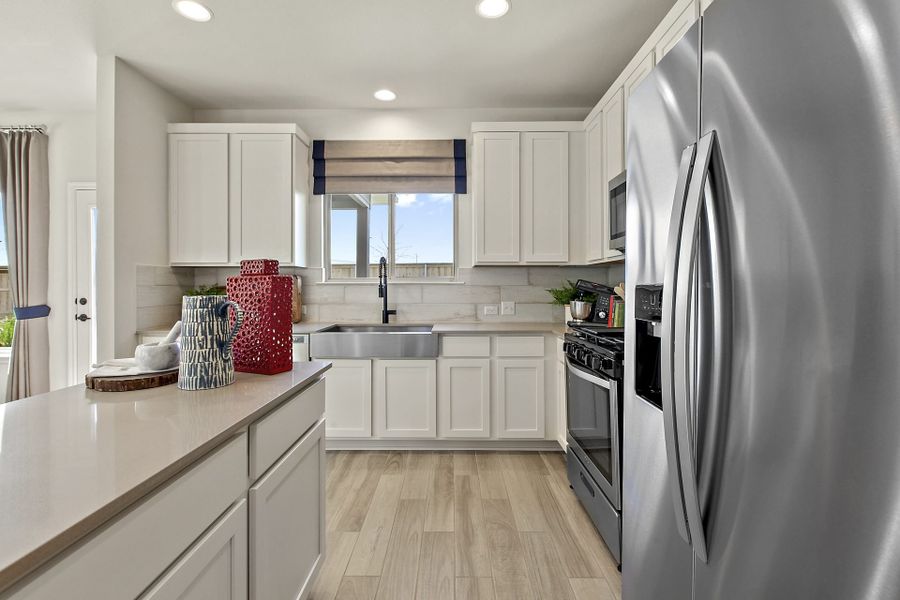 Furnished interior view inside a new home in Crosswinds, Kyle (Image 34). Furnished interior view inside a new home in Crosswinds, Kyle (Image 34).