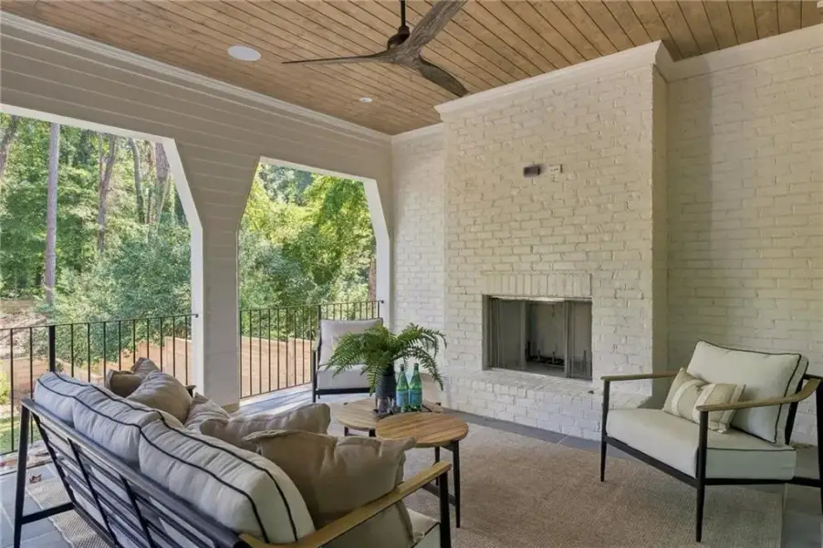 Exterior details and patio area of a home in , Atlanta (Image 31).