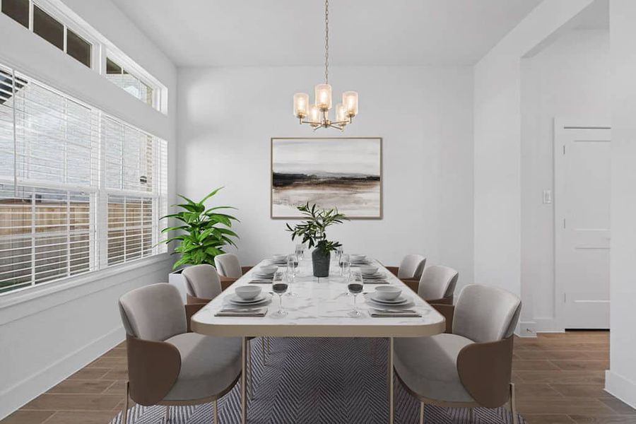 Furnished interior view inside a new home in Bridgeland, Cypress (Image 6).