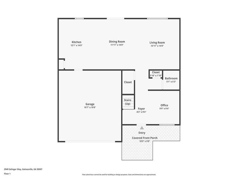 2D floor plan layout of this home in , Gainesville, GA (Image 6).