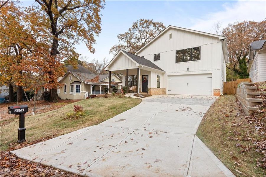 Front exterior of a new home in , Atlanta, GA, highlighting curb appeal (Image 28).