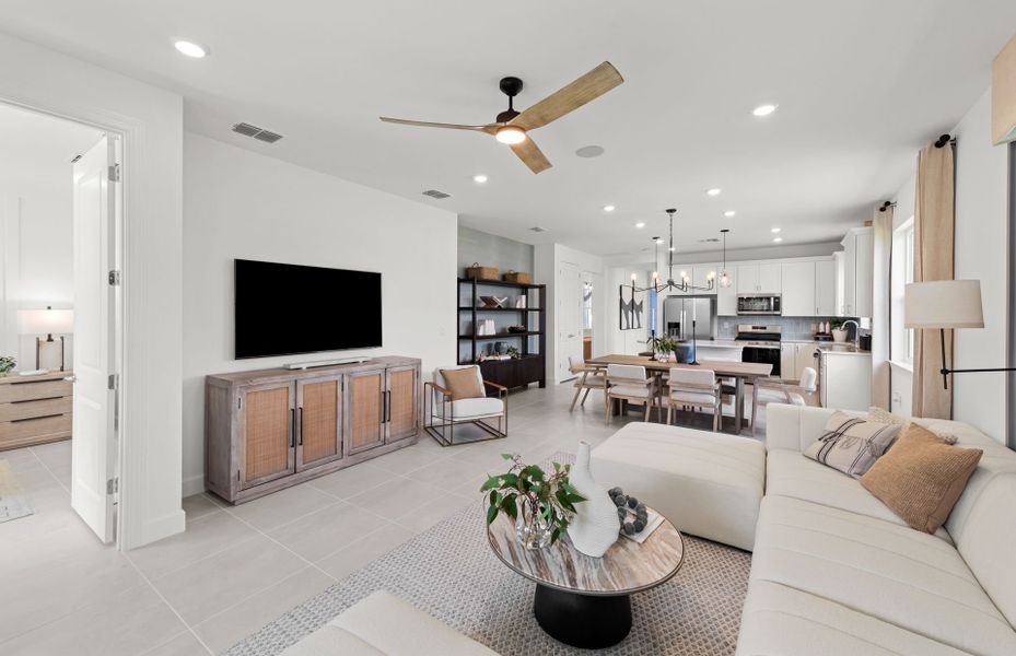 Furnished interior view inside a new home in Shores at Stillwater, Englewood (Image 14). Furnished interior view inside a new home in Shores at Stillwater, Englewood (Image 14).