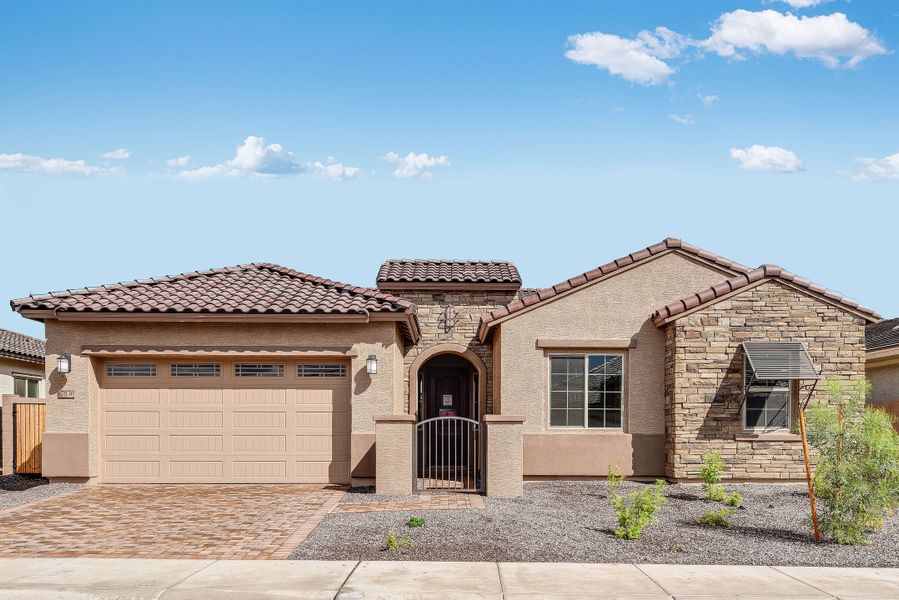 Representative exterior photo of a completed home built from the Bradshaw by Taylor Morrison in Allen Ranches Expedition Collection, Litchfield Park, AZ (Image 20). Representative exterior photo of a completed home built from the Bradshaw by Taylor Morrison in Allen Ranches Expedition Collection, Litchfield Park, AZ (Image 20).