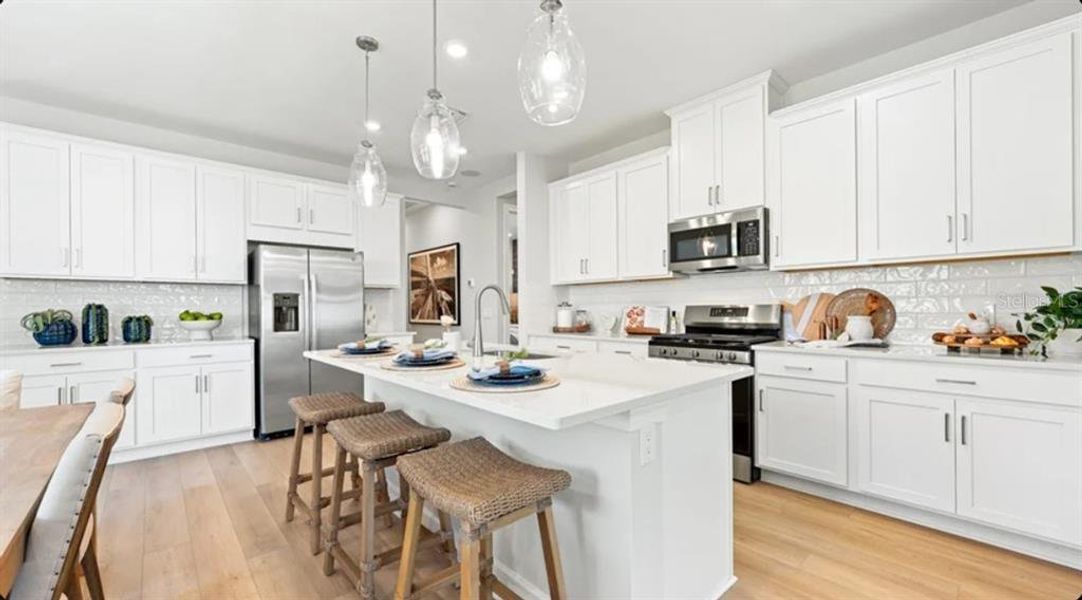 Furnished interior view inside a new home in Esplanade at Wellen Park, Englewood (Image 9).