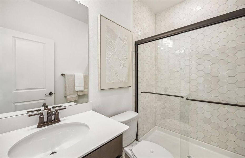 *actual home, furniture not included - Spacious secondary bathroom