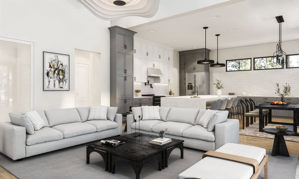 Representative furnished interior of a home built from the Residence 2 by Trumark Homes in The Summit at Castle Pines, Castle Pines (Image 8).