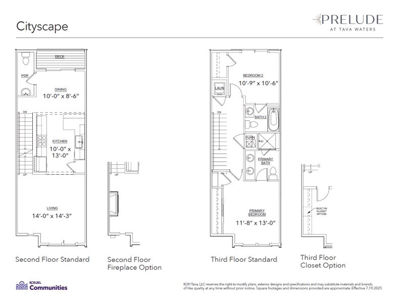 2D floor plan layout for the A by Koelbel and Company in Prelude at TAVA Waters, Denver, CO (Image 7).