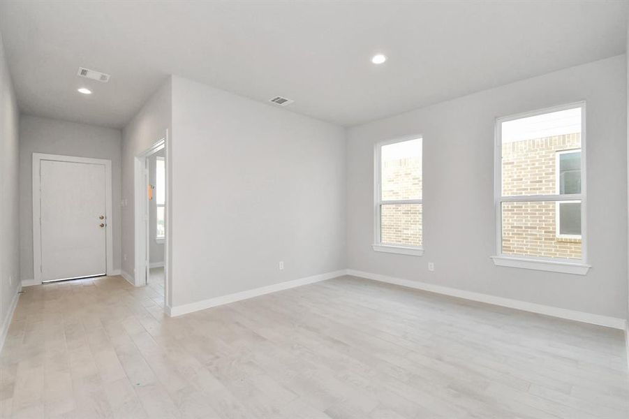 Another view of the spacious dining room area.