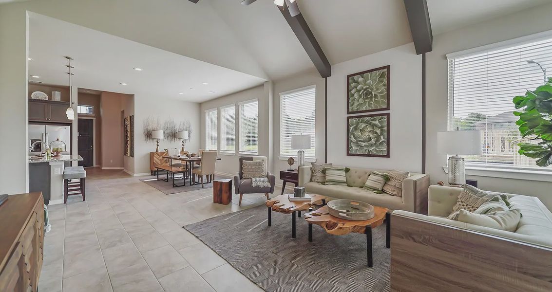 Representative furnished interior of a home built from the Orlando by Chesmar Homes in The Trails, New Caney (Image 7).