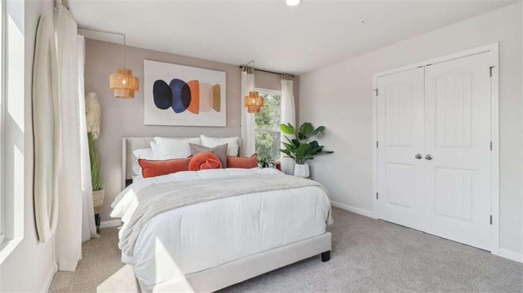 Furnished interior view inside a new home in Townes at Asbury, Hapeville (Image 9).