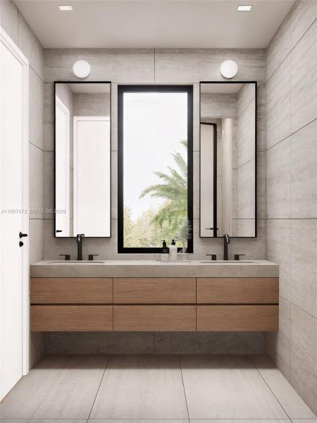 Furnished interior view inside a new home in , Miami (Image 7).