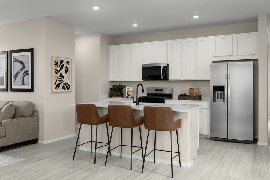 Representative furnished interior of a home built from the 1727 by KB Home in Mandarina Reserve, Marana (Image 9).
