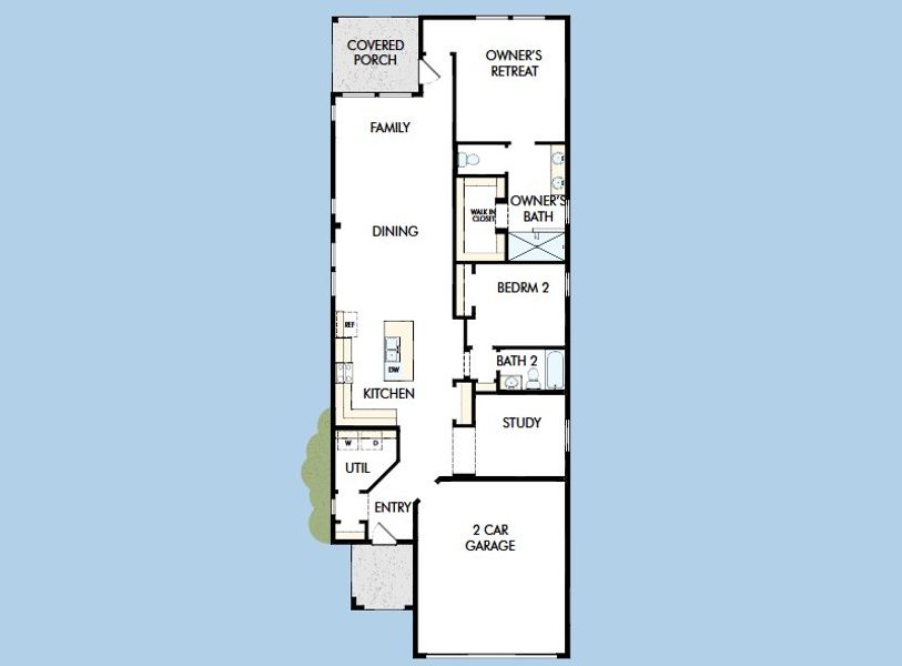 2D floor plan layout for the The Christopher by David Weekley Homes in Kissing Tree – Grove Series, San Marcos, TX (Image 3). 2D floor plan layout for the The Christopher by David Weekley Homes in Kissing Tree – Grove Series, San Marcos, TX (Image 3).
