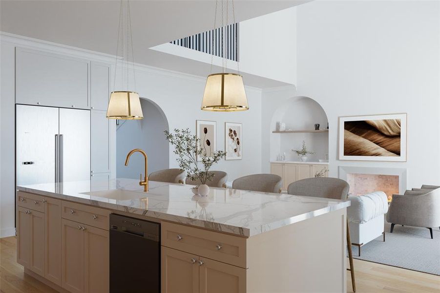 Furnished interior view inside a new home in , Dallas (Image 11). Furnished interior view inside a new home in , Dallas (Image 11).