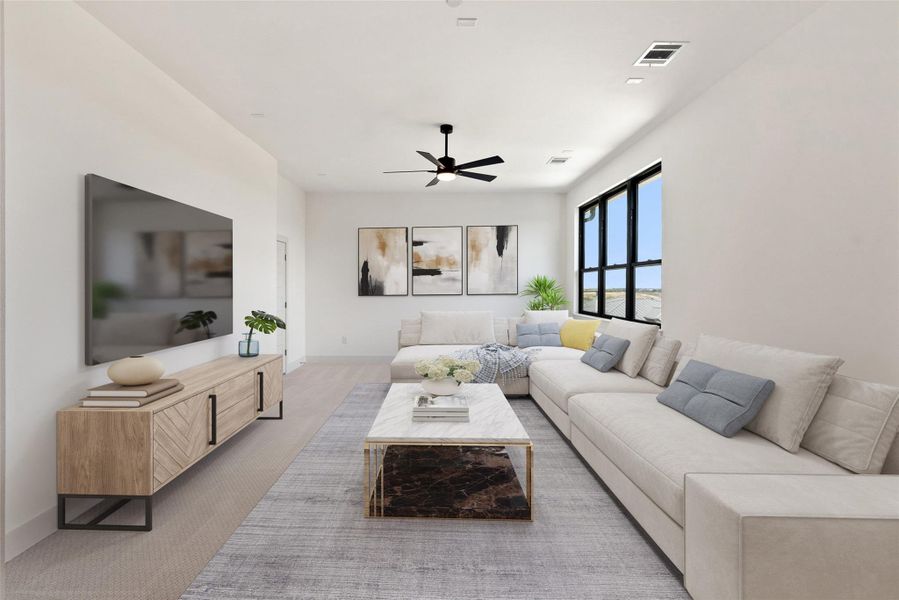 Furnished interior view inside a new home in Sweetwater, Austin (Image 18).
