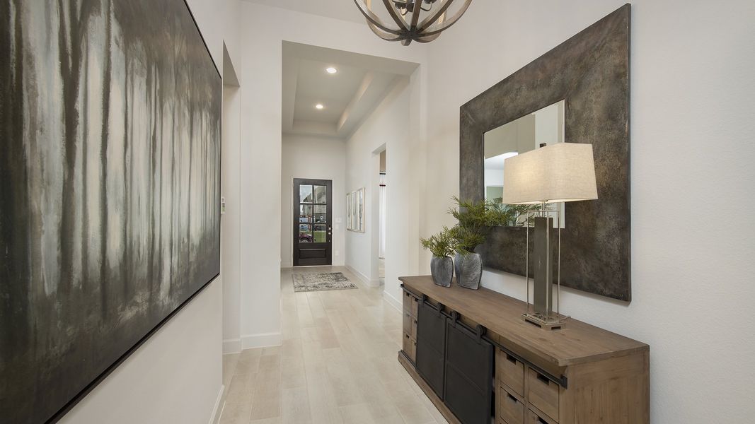 Furnished interior view inside a new home in Meadows of Mill Creek, Seguin (Image 52).