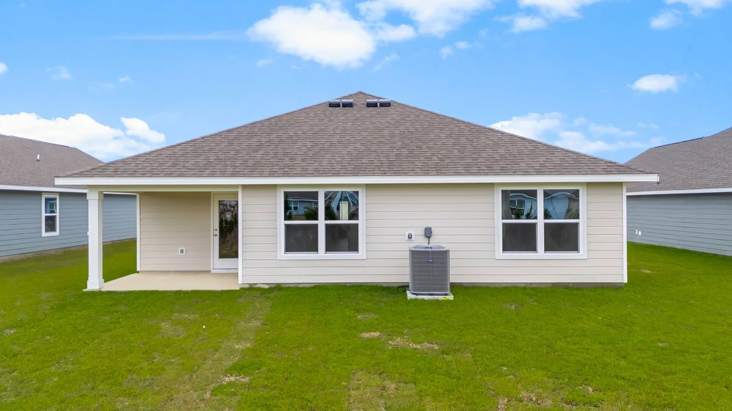 Representative exterior photo of a completed home built from the The Cali by D.R. Horton in Liberty, Panama City, FL (Image 22).