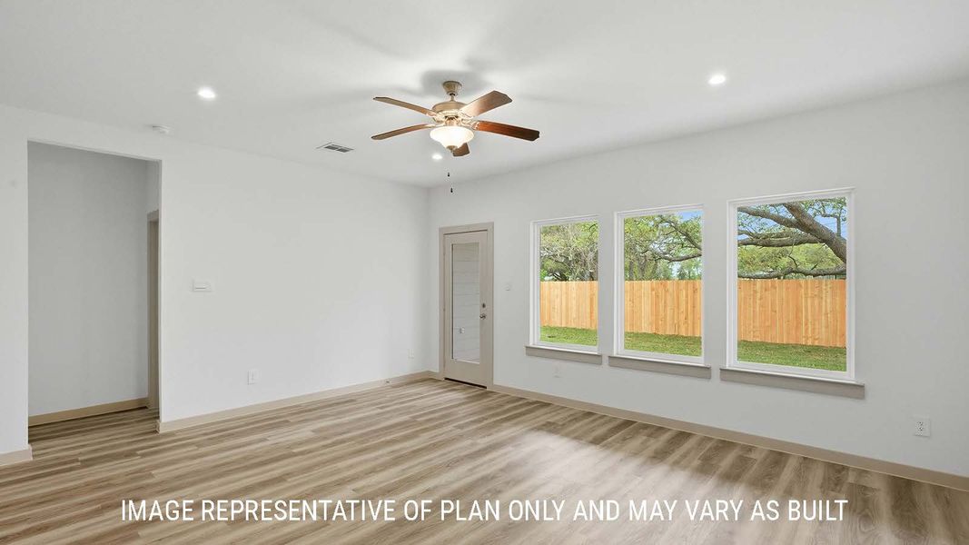 Representative unfurnished interior of a home built from the Mitchell by D.R. Horton in China Grove, China (Image 17).
