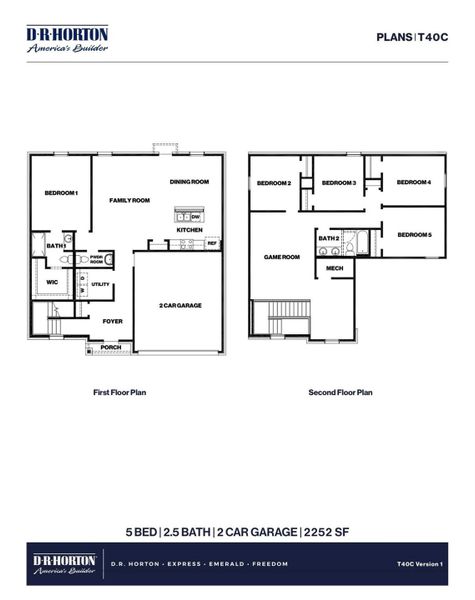 2D floor plan layout of this home in Sunterra, Katy, TX (Image 3).
