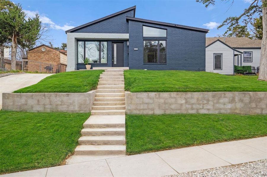 View of front of property featuring brick siding View of front of property featuring brick siding