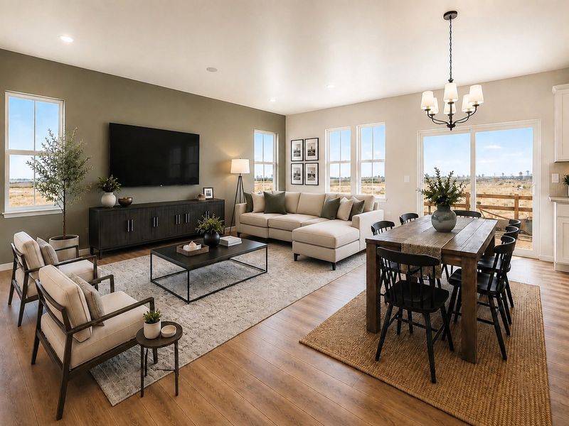 Furnished interior view inside a new home in Lake Bluff, Greeley (Image 3). Furnished interior view inside a new home in Lake Bluff, Greeley (Image 3).