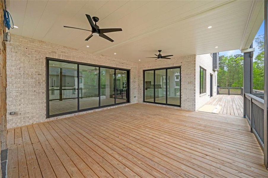 Exterior details and patio area of a home in Timber Rock Manor, Cumming (Image 34).