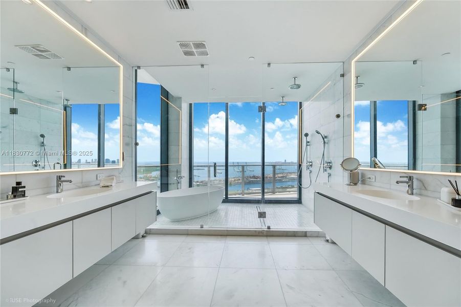 Furnished interior view inside a new home in Five Park, Miami Beach (Image 7).