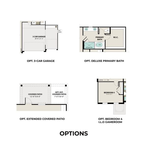 2D floor plan layout for the The Solara by Davidson Homes LLC in Sunterra, Katy, TX (Image 5). 2D floor plan layout for the The Solara by Davidson Homes LLC in Sunterra, Katy, TX (Image 5).