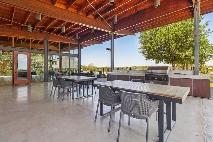 outdoor barbq area