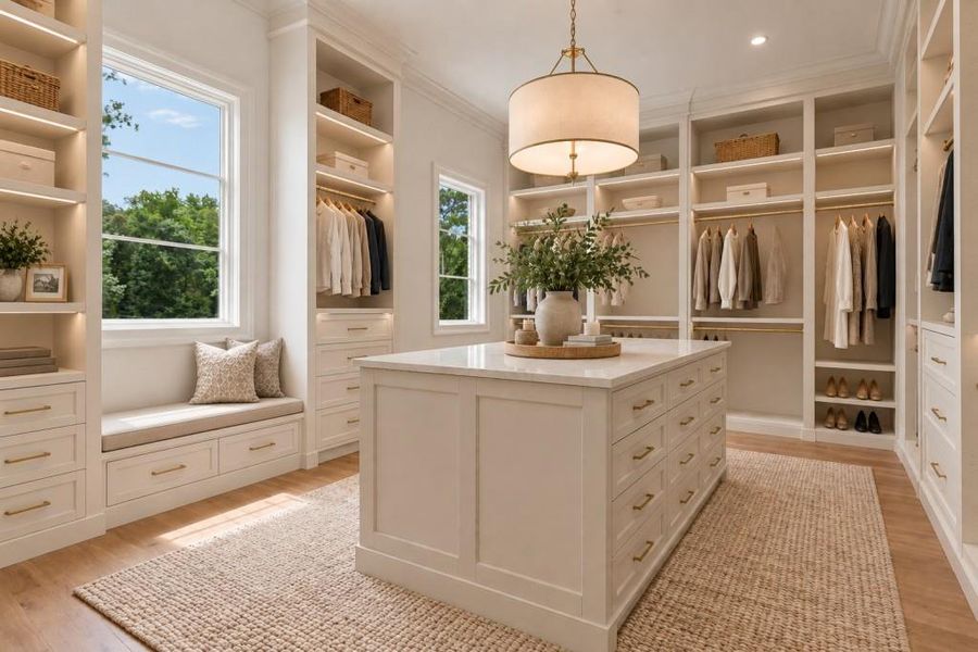 Furnished interior view inside a new home in , Atlanta (Image 40).