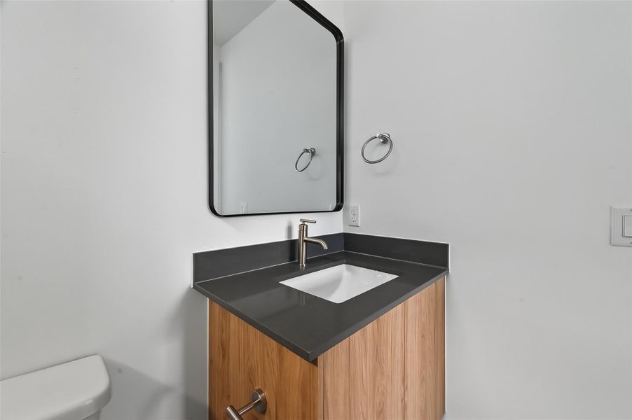 Close-up of interior finishes inside a home in Middle Street Lofts on the Bayou, Houston (Image 23).