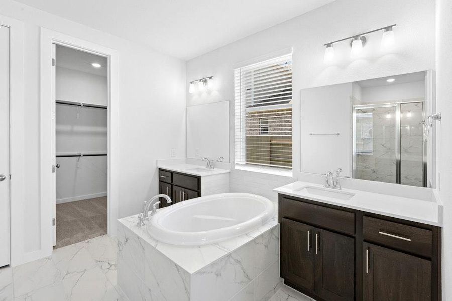 Furnished interior view inside a new home in The Colony, Bastrop (Image 8).