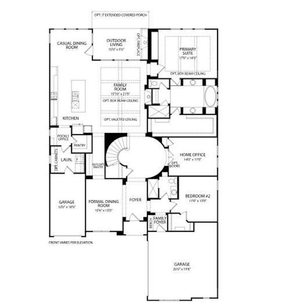 The Bracken III Main Level floor plan