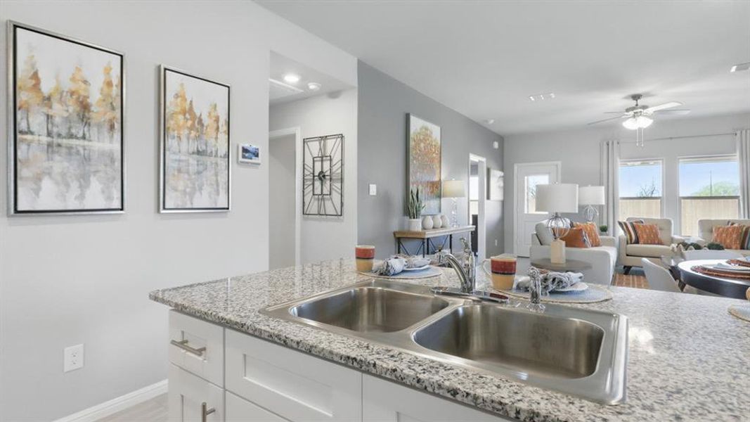 Furnished interior view inside a new home in Lonestar at Liberty Trails, Fort Worth (Image 16).