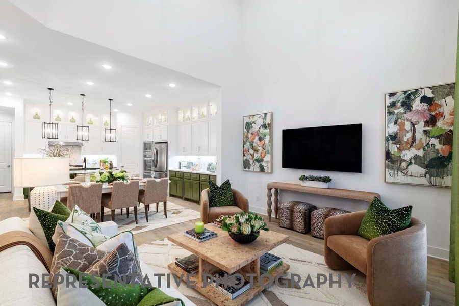Furnished interior view inside a new home in Woodforest Townhomes, Montgomery (Image 3). Furnished interior view inside a new home in Woodforest Townhomes, Montgomery (Image 3).