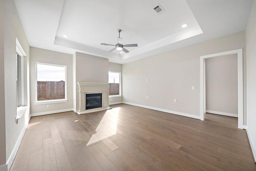 Representative unfurnished interior of a home built from the Waterlily by Caldwell Homes in Chambers Creek, Willis (Image 18). Representative unfurnished interior of a home built from the Waterlily by Caldwell Homes in Chambers Creek, Willis (Image 18).