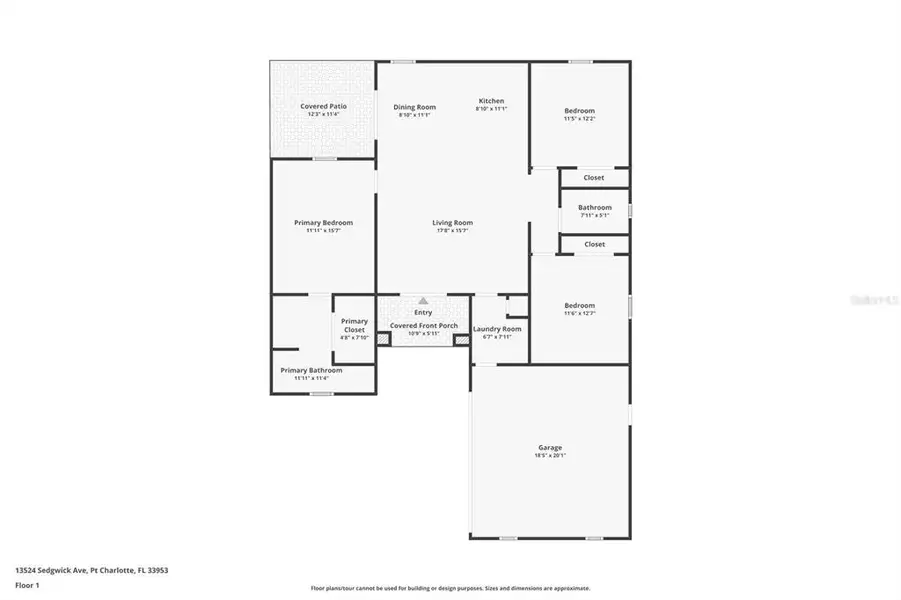 2D floor plan layout of this home in , Port Charlotte, FL (Image 5). 2D floor plan layout of this home in , Port Charlotte, FL (Image 5).