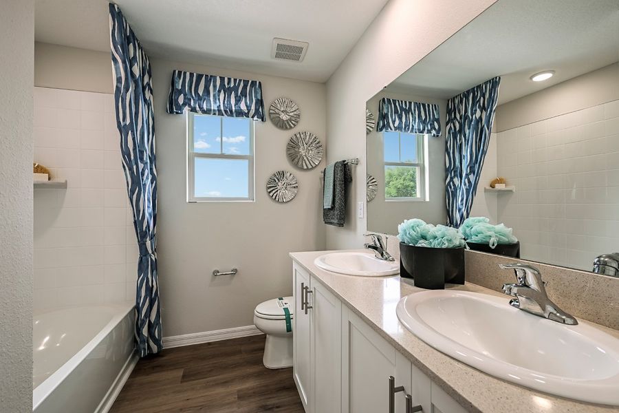 Furnished interior view inside a new home in Scenic Terrace, Haines City (Image 23).