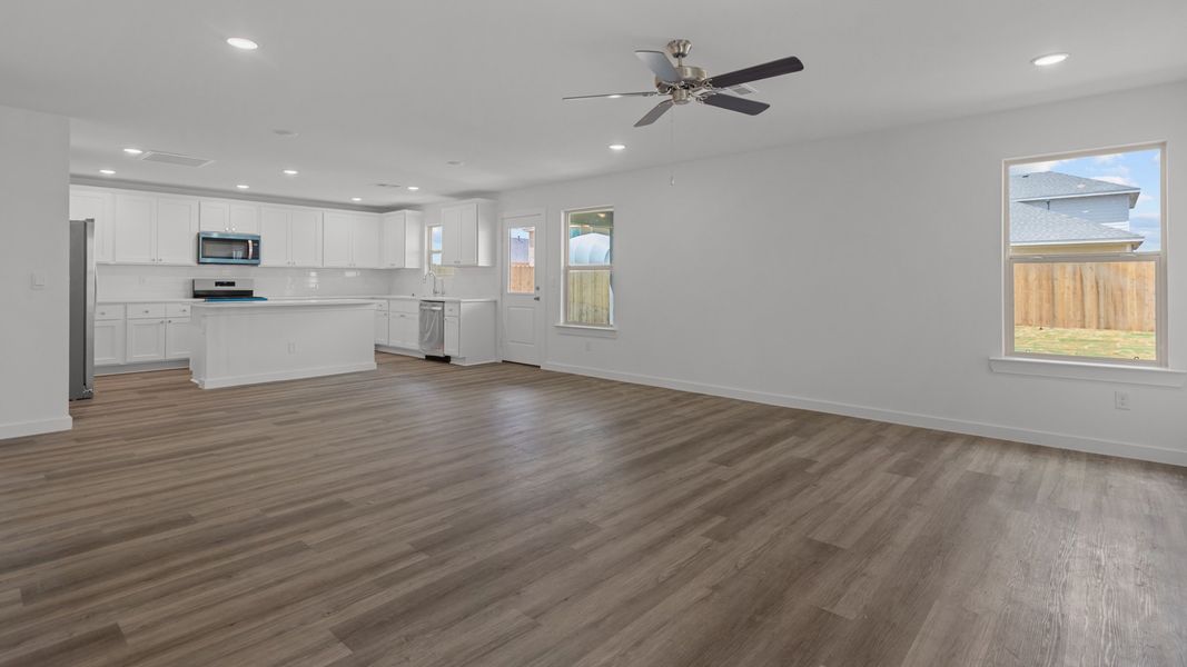 Representative unfurnished interior of a home built from the The Jayde by D.R. Horton in Overlook West, Wolfforth (Image 11). Representative unfurnished interior of a home built from the The Jayde by D.R. Horton in Overlook West, Wolfforth (Image 11).