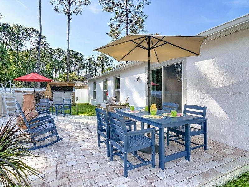 Exterior details and patio area of a home in , Palm Coast (Image 3). Exterior details and patio area of a home in , Palm Coast (Image 3).