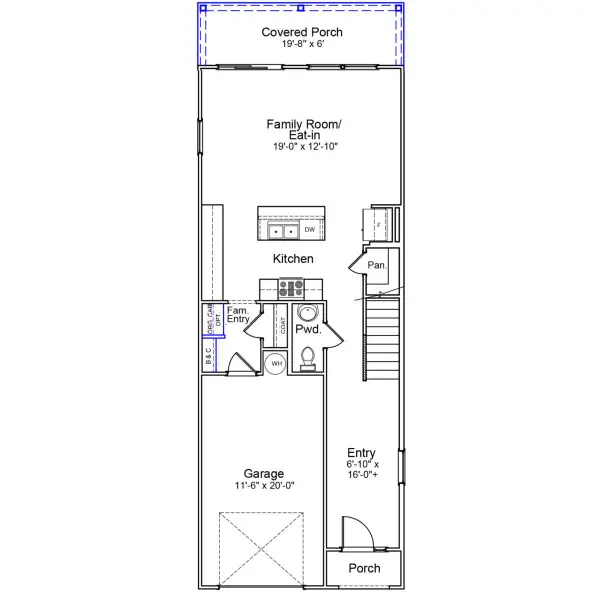 2D floor plan layout of this home in Laurinton Farms, Hopkins, SC (Image 3).