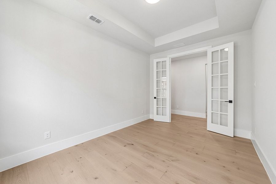 Representative unfurnished interior of a home built from the Kindrick by Landon Homes in Fields - East Village, Frisco (Image 28). Representative unfurnished interior of a home built from the Kindrick by Landon Homes in Fields - East Village, Frisco (Image 28).