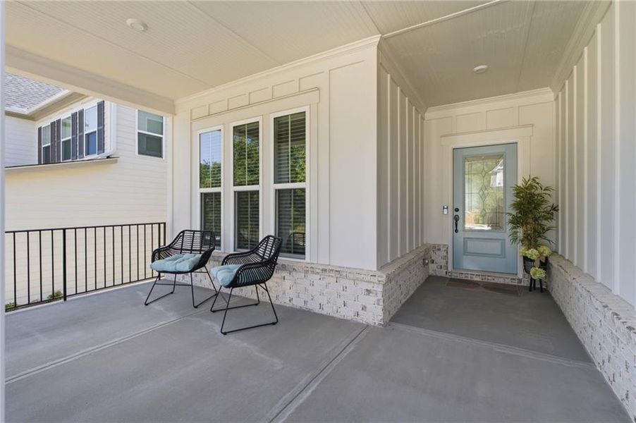 Exterior details and patio area of a home in , Flowery Branch (Image 23).