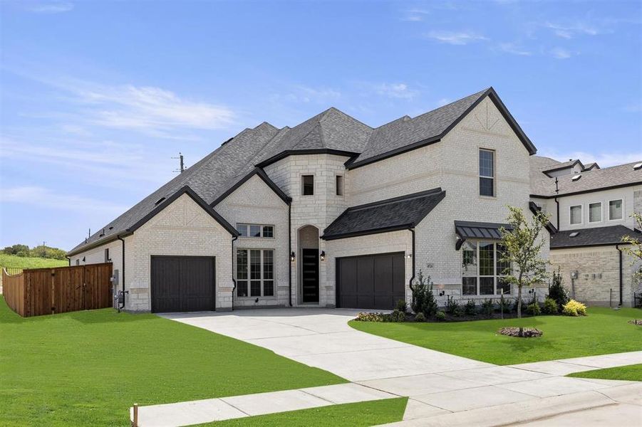 Front exterior of a new home in Breezy Hill, Rockwall, TX, highlighting curb appeal (Image 24).
